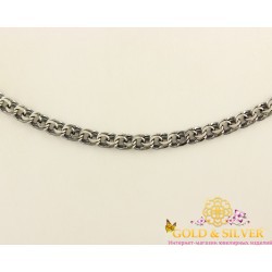 Серебряная цепь Бисмарк черненый 888038ч